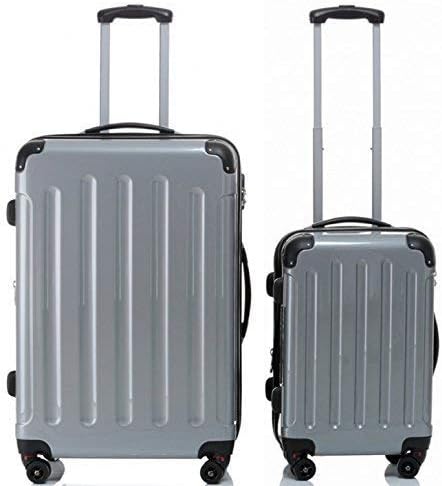 Risparmio di Bundle duro della Trolley 75 cm + Valigia da cabina 55 cm, 4  ruote, estendibile, Nero, Argento o Rosso, Trolley – Valigetta, argento,  75cm +55cm : Amazon.it: Valigeria