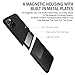 ESTPEAK Compatible with iPhone 11 Pro Max Magnetic Case 2019,[Invisible Built-in Metal Plate] Ultra Thin Support Magnetic Car Mount,Drop Protection Soft TPU Anti-Scratch Protective Phone Case Black