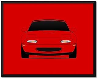 CUSTOMIZABLE COLOR: Mazda Miata MX-5 NA (1989-1997) Inspired Poster Print Wall Art Decor Handmade Roadster JDM (Unframed)