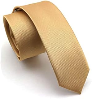 JEMYGINS 2.4" Solid Color Skinny Tie Slim Necktie for Men (6cm)