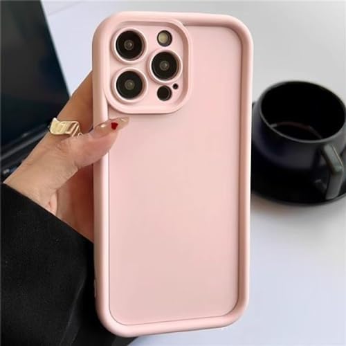 Coque pour iPhone 12 Pro Max antichoc en silicone couleur rose bonbon