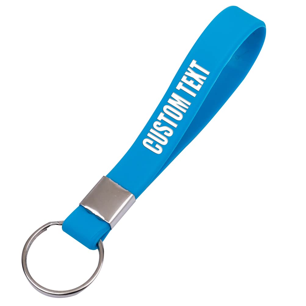 RIYIN50 Custom Keychains Silicone Personalized Keyrings Customized Bulk for Events, Awareness, Motivation Customizable