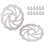 leruiyezs 2 Stück Fahrrad Bremsscheibe,Hochwertige Edelstahl Bremsscheiben,Fahrrad 160mm 6-Loch Set,Mit 12 Schrauben,Für Rennrad,Mountainbike,BMX,MTB Fahrräder,Effiziente Wärmeableitung,Stabile Bremse