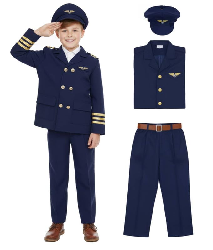 Image of FancyDressWale Community Helper & Career Role Play Costume for Fancy Dress Pilot, Navy, Army, astronaunt, Police Costumes