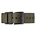 BISONSTRAP Men’s Nylon Watch Bands, Two-Piece Military Watch Straps, Quick Release, Brushed Buckle, 22mm, Army Green (Black Buckle)