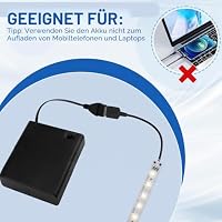 Zeitgeber Batterie Box 3AA Batteriehalter mit USB-Buchse,5V Batteriebox mit Ein/Aus Schalter,Wandelt USB-Leuchten in Batteriebetrieb um,offenem/geschlossenem USB-Kabel für LED(ohne Batterien) – Ansicht 6
