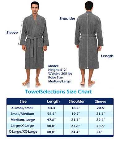 Towelselections Mens Robe, 100% Cotton Terry Cloth Bathrobe, Spa Bath Robes For Men X-Small/Small Golden Cream #TOP5