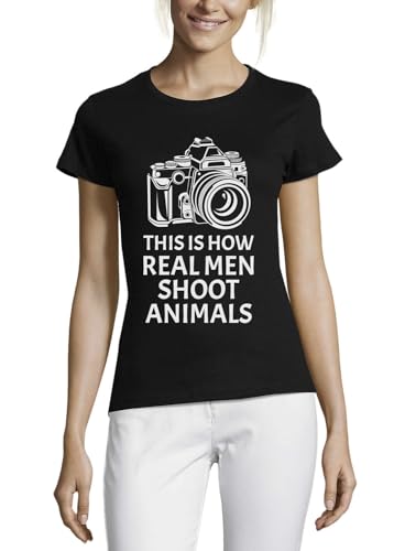 T-shirt humour appareil photo pour femme idéal pour sorties nature