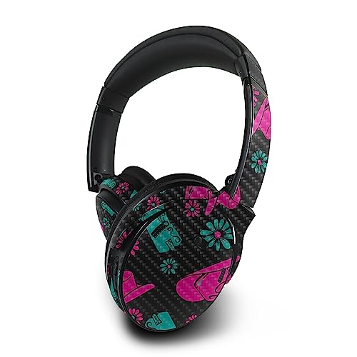 Image of MightySkins Carbon Fiber Skin Compatible with Bose QuietComfort 45 Headphones Neon Cowgirl | Protective, Durable Textured Carbon Fiber Finish | Easy to Apply | Made in The USA