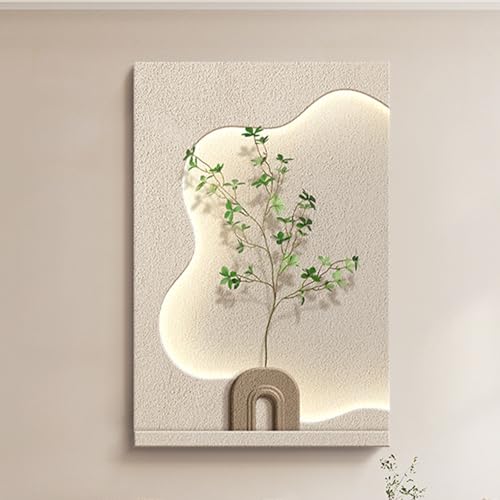 Peinture murale décorative haut de gamme et son paysage végétal illuminé
