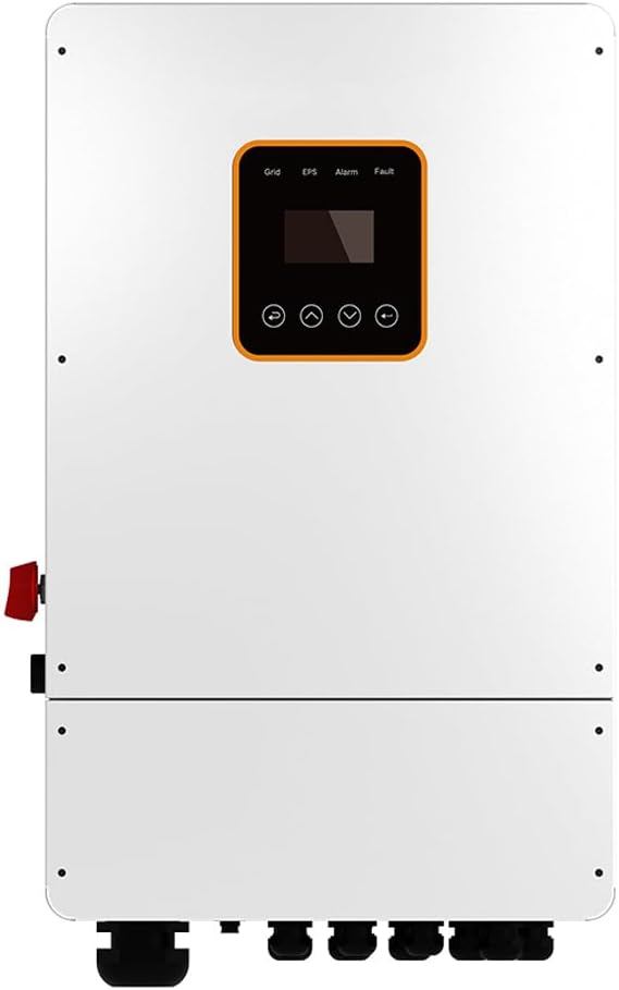 6000W Hybrid Solar Inverter 48V DC to 120V/240V AC, Split Phase Pure Sine Wave Inverter with MPPT Charger Controller, Support Parallel, for LiFePO4/Li/Lead-acid Battery with UL Certification