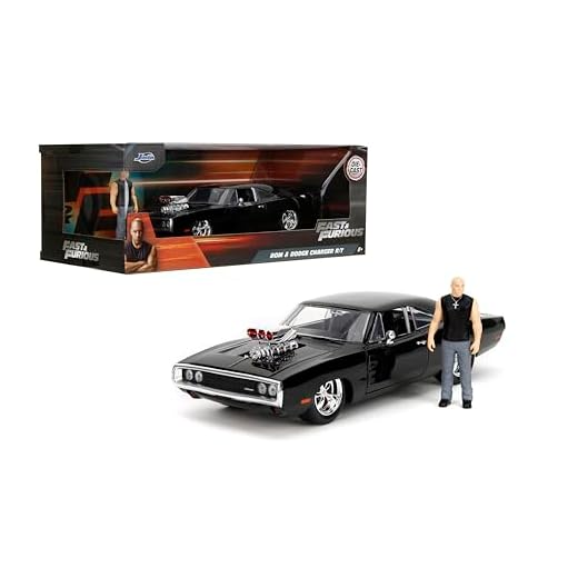 Jada Toys - 1970 Dodge Charger R7T 1970/ - 1:24, Color Negro