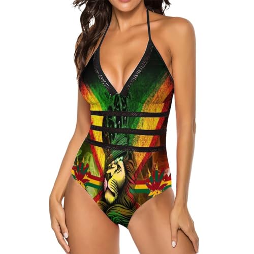 ISMV Women's One Piece Swimsuits Tummy Control Bathing Suit 1 Piece Swimwear V Neck Swim Suits High Waisted Backless Bikini2