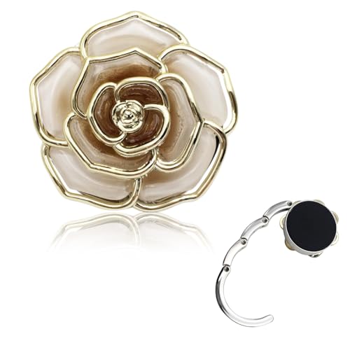 DIFLAX Crochet de sac à main, Accroche sac pliable en métal Anti-dérapant, idée Cadeau pour Femme, pour table ou Bureau suspension sac à main, Petits Objets