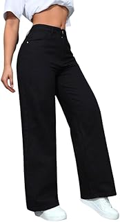 London Hills Women’s High Rise Wide Leg Jeans | Relaxed Fit Baggy Denim Pants | Stylish Straight Fit Comfortable Casual We...