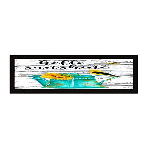 Plaque decorative a suspendre en bois motif tournesol pour habiller les murs vides