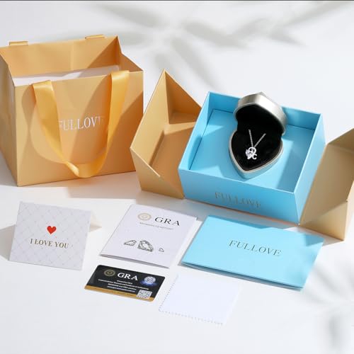 Image of ForeverLove Heart Necklaces for Women, 4-2 Carats Heartshap Moissanite, Silver Pendant Jewelry, Anniversary Birthday Gifts for Wife, Girlfriend, Daughter, Mom