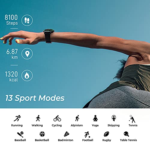 Smartwatch Soundpeats Watch Pro 1 New Upgraded, Spo2 Smart Watch For Men Women, Fitness Tracker 13 Sports Modes Heart Rate Monitor Sleep & Customizable Dials Ip68 Compatible With Iphone Android Phones #TOP1