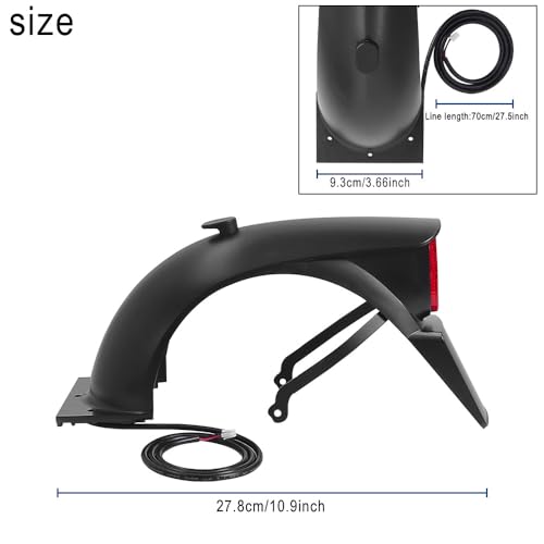Guardabarros trasero Ninebot Max G2 accesorio E5 con luces y montaje 3