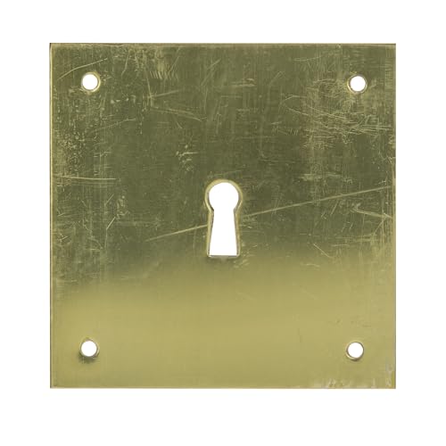 Plaque de propreté laiton poli clé L 50x50mm - HERACLES - 251352-CLEL