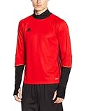 Figurnahe Passform adidas Herren Sweatshirt Condivo 16 Training Trainingsoberteil, Scarlet/Black, L