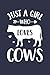 Just A Girl Who Loves Cows Notebook - Gift for Cow Lovers - Cow Journal: Medium College-Ruled Diary, 110 page, Lined, 6x9 (15.2 x 22.9 cm)
