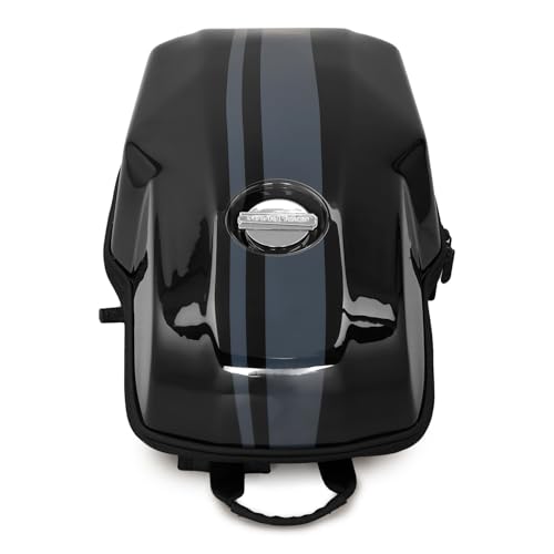 Image of Royal Enfield Hard Case GT V2 Backpack | Durable Hard Shell Front - Moulded ABS construction | Secure Laptop Compartment | Sternum strap- slider trims & secure snap buckle|20 L capacityBLACK One Size