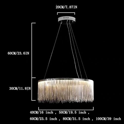 Suspension en cristal moderne de 40cm avec intensité variable à 3 couleurs - 3