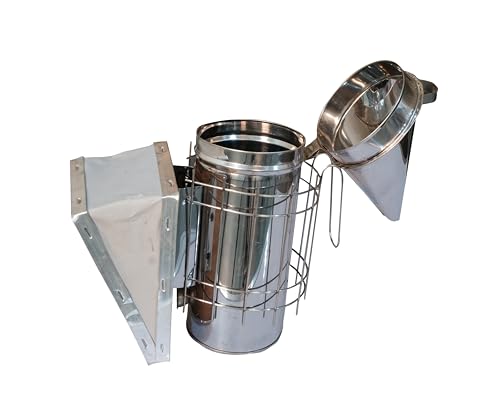 Image of ANP BEE Honey Bee Smoker for Beekeeping I Made with Stainless Steel I Essential Tool for Beekeepers I Helps in Calming The Bees I Helps Protect The Beekeeper from Stings (PO1)