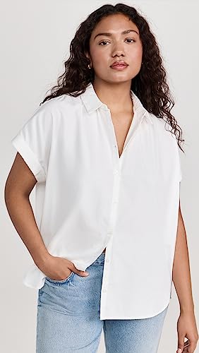 Madewell Central Shirt In Pure White Pure White Sm #TOP6