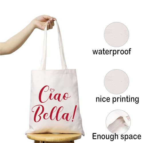Bolsa Tote Ciao Bella italiana con dichos italianos, bolso de hombro saludos Italia, souvenir para amantes de Italia miniatura 5
