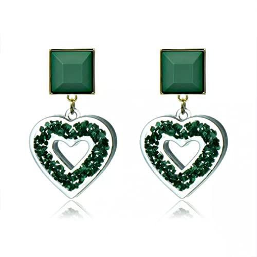 Boucles d'oreilles cœur en résine S925 le cadeau idéal