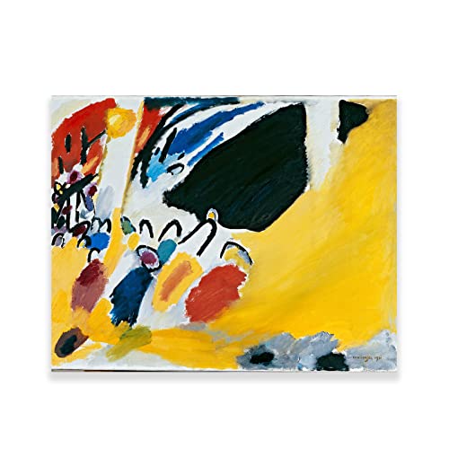Kandinsky Canvas Wall Art - Impression Iii (Konzert) By Vassily Kandinsky - Expressionism Painting - Abstract Art Wall Decor For Bedroom Bathroom Unframed (Impression Iii (Konzert),12X15Inches/30X38Cm) #TOP14