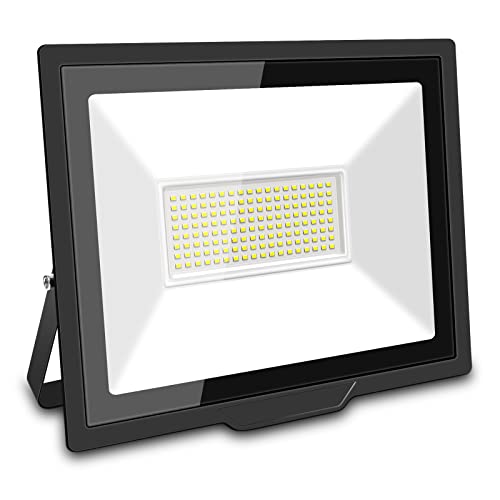 Willpower LED Security Lights Outdoor 100W 10000LM LED Floodlights IP66 Waterproof Daylight White 6500K 80V-260V Wall Light for Garden Backyard Garage Back Door Yard Lawn Court Patio