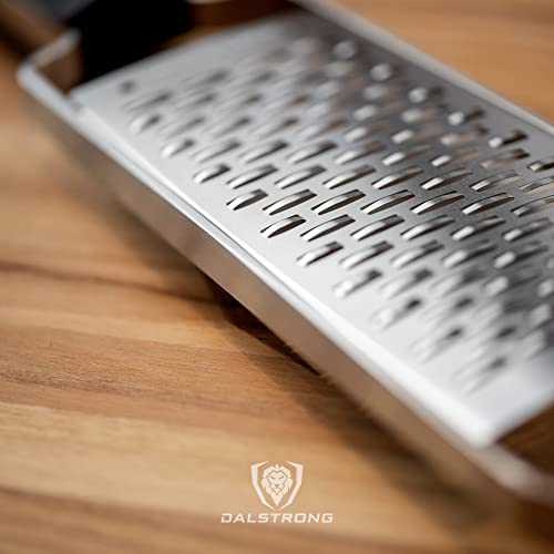Dalstrong Professional Wide Cheese Grater - Ribbon - #304 Stainless Steel Blade - G10 Handle Kitchen Shredder - W/Blade Cover - Medium/Soft Cheese, Chocolate, Citrus, Root Vegetables - Nsf Certified #TOP6