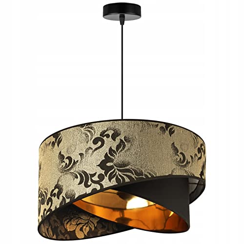 Light-Home Tulipas Lampara de Techo Colgante Industrial Verona - Lampara de Techo Modernas para Salón Dormitorio y Cocina - Metal - Negro y Oro
