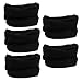 Toes Home 5PCS Outdoor Magic Headband Elastic Seamless Bandana Scarf UV Resistence Sport Headwear (All Black 5 Pack)