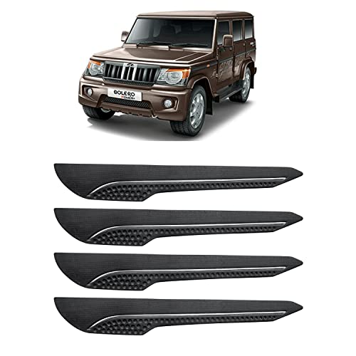 Image of AOSIS-Car Bumper Protector /Bumper Guard for Mahindra Bolero XL with Single Chrome Stripe (4-Pcs)
