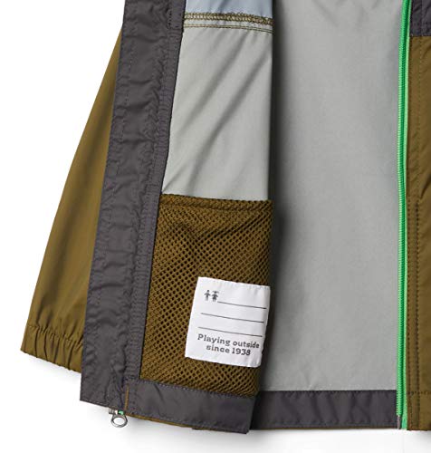 Image of Columbia Boys' Little Glennaker Rain Jacket, Waterproof & Breathable, Olive /Shark, X-Small