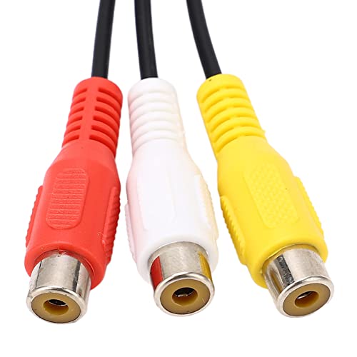 Cabo Adaptador DIN 7 Pinos para 3 RCA, Mini DIN 7 Pinos Macho para 3 RCA Fêmea Estéreo AUX Cabo Adap