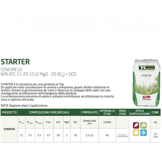 Concime da prato granulare K-GREEN PRE-STRESS 13-5-26 (2% MgO-30% SO3) sacco 25kg