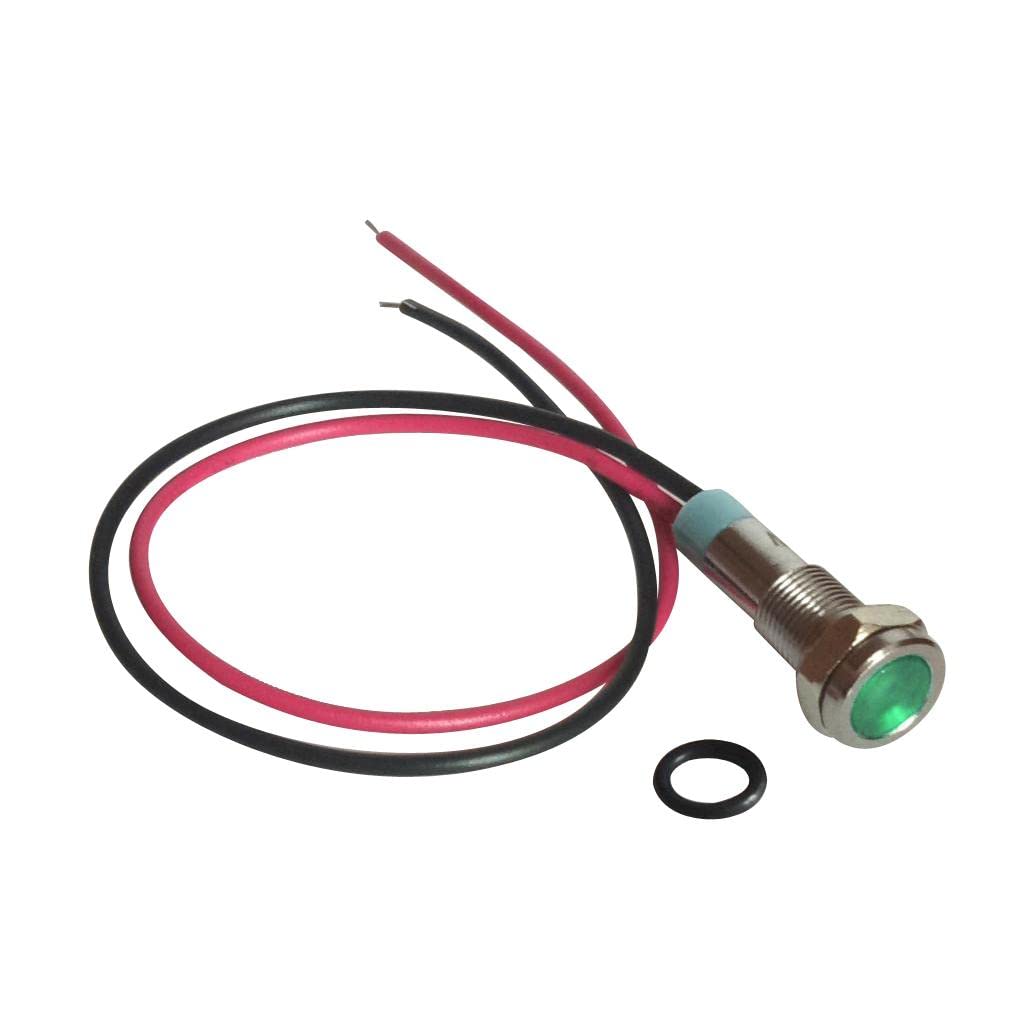 220V 6mm Signal Power Supply LED Metal Indicator Light Lamp with Wire Lead Green-image-34