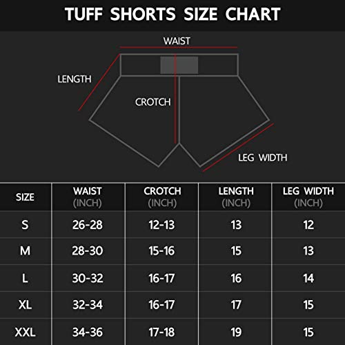 Foto von Tuff Sport Muay Thai Shorts Boxshorts Traditionelle Stile Workout Shorts MMA Kickboxen Kleidung, Tuf-ms684-rot, XX-Large