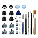 Onyehn 4pcs Analog 3D Joystick Thumbstick Wireless Controller Rocker Sensor Replacement fit for Sony Playstation 4 PS4 controllers,with Screwdriver Repair Kits Parts+4 Mushroom Caps+4 fluorescent butt