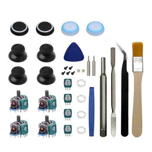 Onyehn 4pcs Analog 3D Joystick Thumbstick Replacement Parts with Screwdriver Repair Kits fit for Sony PlayStation 4 PS4 Controllers