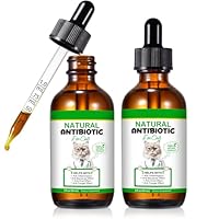 2 Pack Natürliche Antibiotika für Katzen, 60ml antibiotika Katze, Katzenantibiotika bei Infektionen, Cat Multivitamin ist antibakterielle, Unterstützt das Immunsystem und die Knochengesundheit