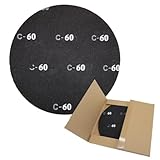 QZATACAEN 430mm（17） Zentimeter Schleifsiebscheiben - 60 Grit Siliziumkarbid Mesh Schleifscheibe für Hartholzböden - Heavy Duty Floor Buffer Pads, 10er Pack - Dauerhaftes & effizientes Schleifen