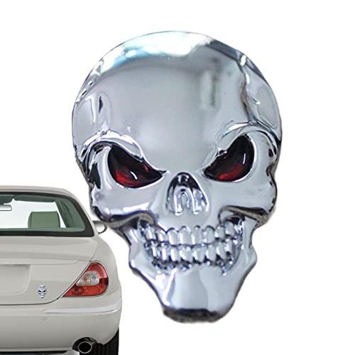 etiquetas do crânio 3D, capô carro metal, Adesivos traseiros vidro para caminhões Adesivo com emblem