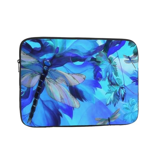 Sac ordinateur portable 13 pouces antichoc motif libellule bleue pour le bureau