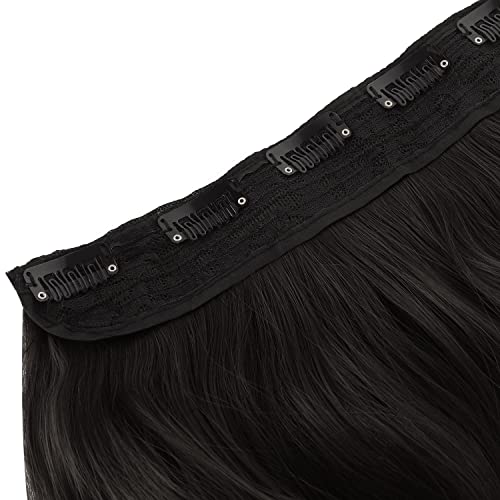 Reecho 20" 1-Pack 3/4 Ombre Full Head Curly Wave Clips In On Synthetic Hair Extensions Hair Pieces For Women 5 Clips 4.5 Oz Per Piece - Ombre Dark Brown To Strawberry Blonde #TOP1